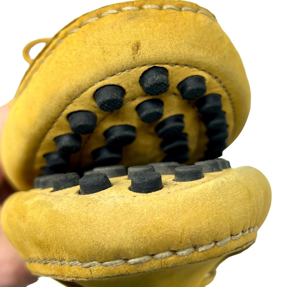 Mercanti Fiorentini women's Gold Leather Moc Driving Loafers size 10B - Picture 3 of 10